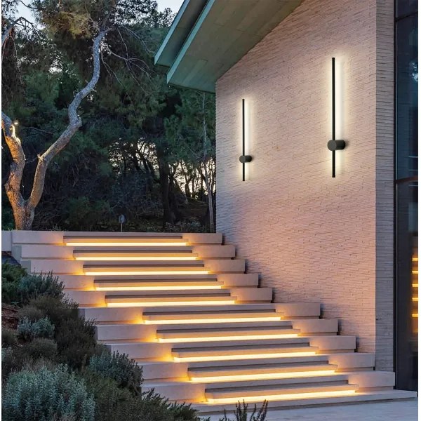 Brilagi - LED kültéri fali lámpatest AURA LED/12W/230V 3000K IP54 fekete