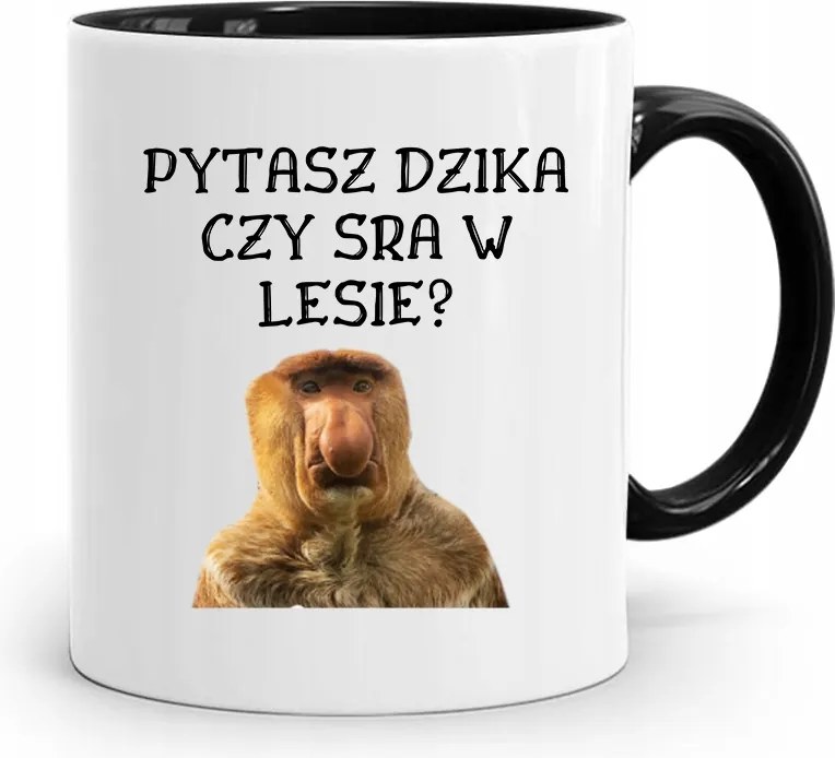 Bögre Fekete Hordozó Janusz Kérdezi A Vad Ajándékot fényképes nyomtatással