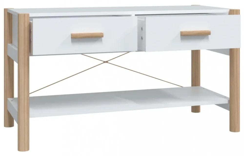 fehér szerelt fa TV-szekrény 82x38x45 cm