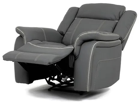 Elektromos vezérlésű szürke ökobőr dönthető fotel. TV-4119 GREY
