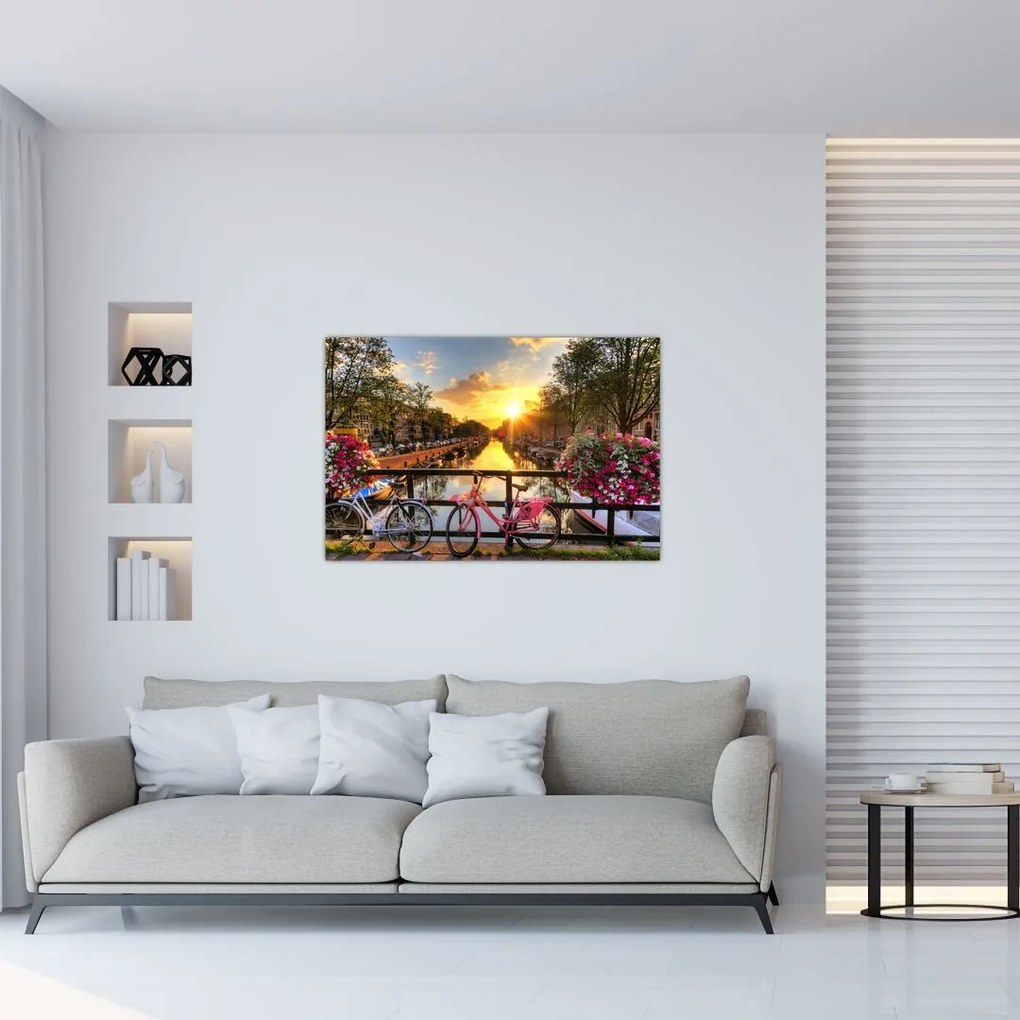Kép - Napkelte Amszterdamban (90x60 cm)