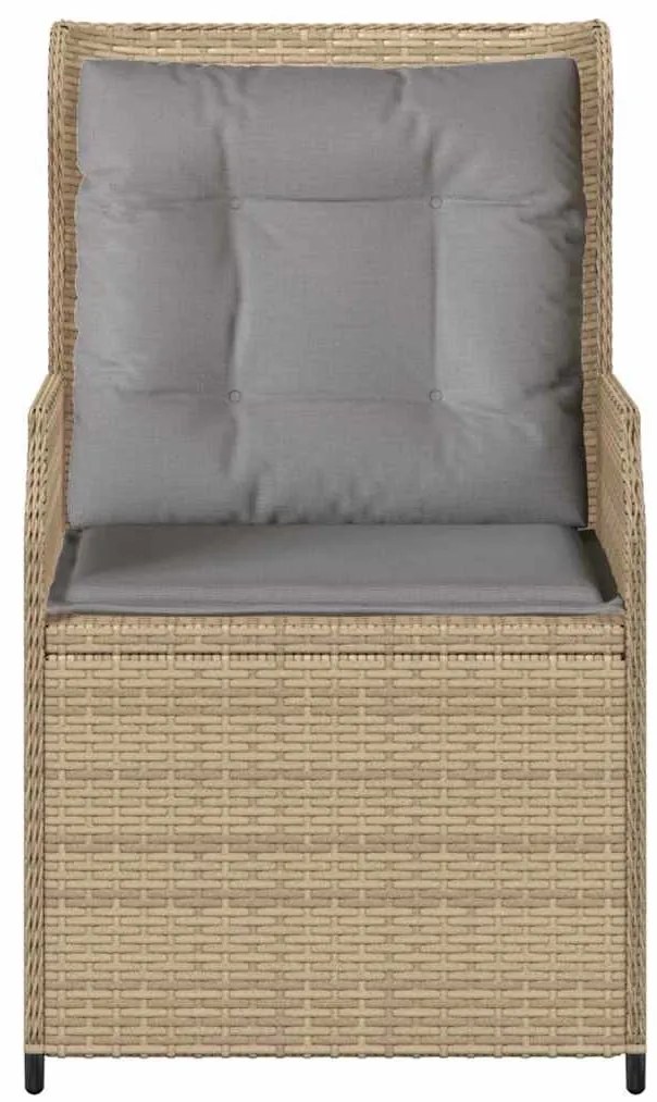 Kerti pad párnával 2 pcs Bézs Poli rattan