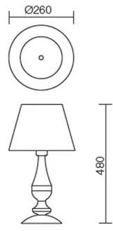 Redo 02-713 - Asztali lámpa FABIOLA 1xE27/28W/230V
