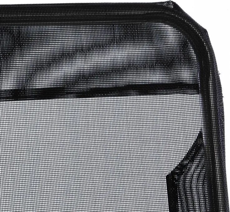 GARTHEN Kerti nyugágy 2 db fekete szövetből összecsukható