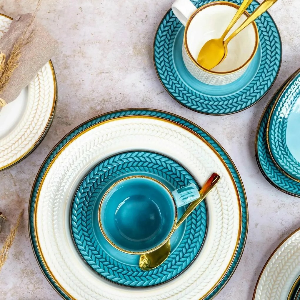 Mäser 12 darabos kávéskészlet PROSPERO – türkiz