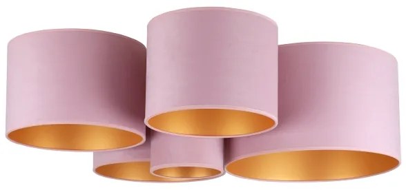 Duolla - Mennyezeti lámpa ROLLER PENTO 5xE27/60W/230V rózsaszín