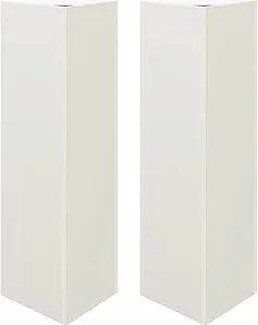 Kerti virágtartó, 2 db, fehér, háromszögletű, 30x26x75 cm, acél