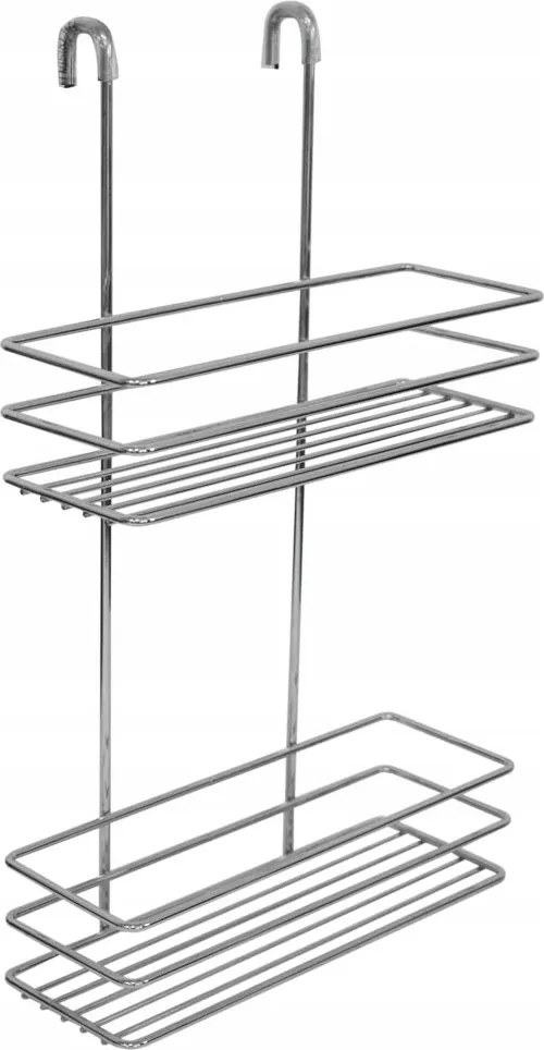 Függesztett Fürdőszobai Polc Kabinhoz Ezüst acél drót 2 szint