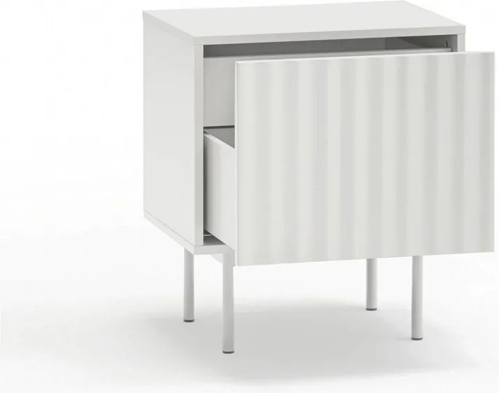 Fehér matt éjjeliszekrény Sierra – Teulat