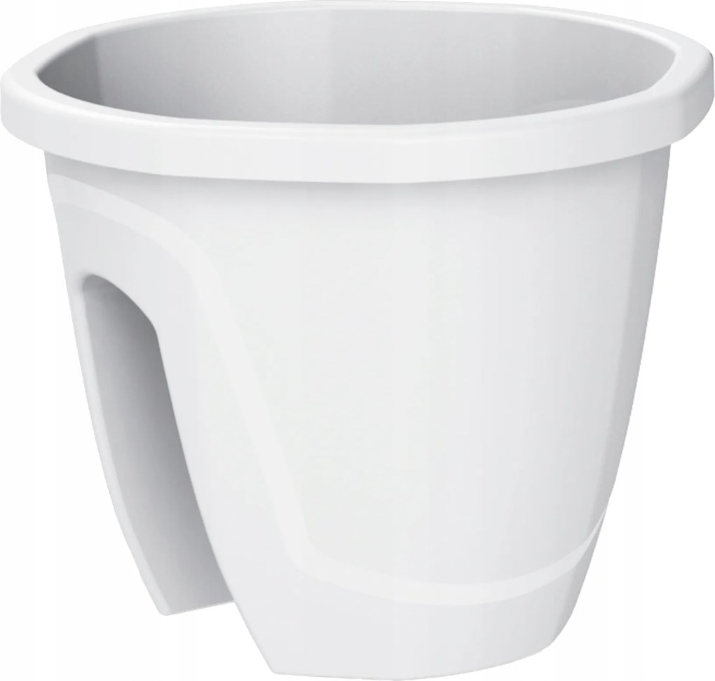 Erkély kaspó láda fehér 30x30 cm dekoratív kültéri