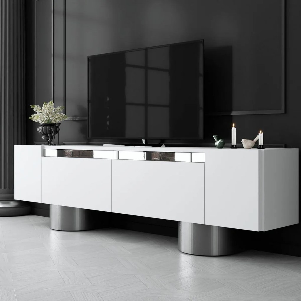 Bohem White and Silver TV-asztal