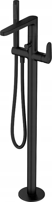 Inverto padlóra szerelhető kádcsaptelep, fekete arany fogantyú (S951-2