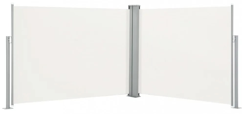 krémszínű behúzható oldalsó napellenző 140 x 1000 cm