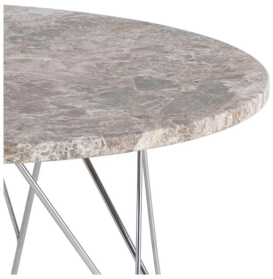 Szürke márvány kerek dohányzóasztal ø 80 cm Prunus – Actona
