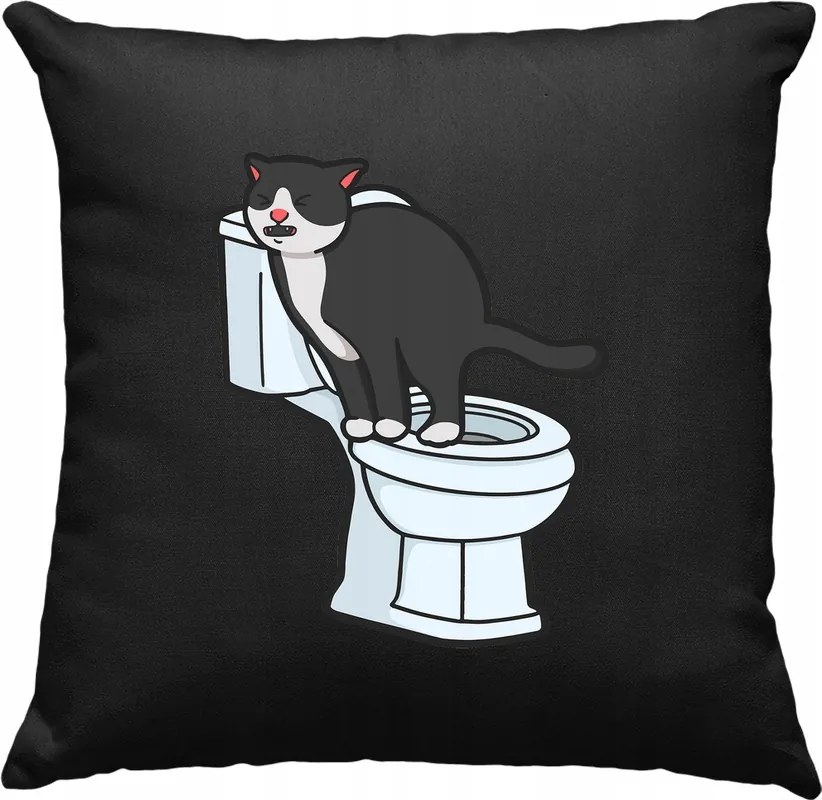 Cica párna Vicces cica Mem 21 Fekete