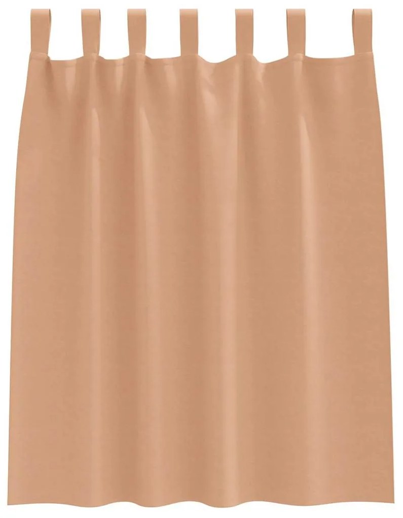 Függönyök függönyökkel 2 pcs Világosbarna 140x140cm Poliészter