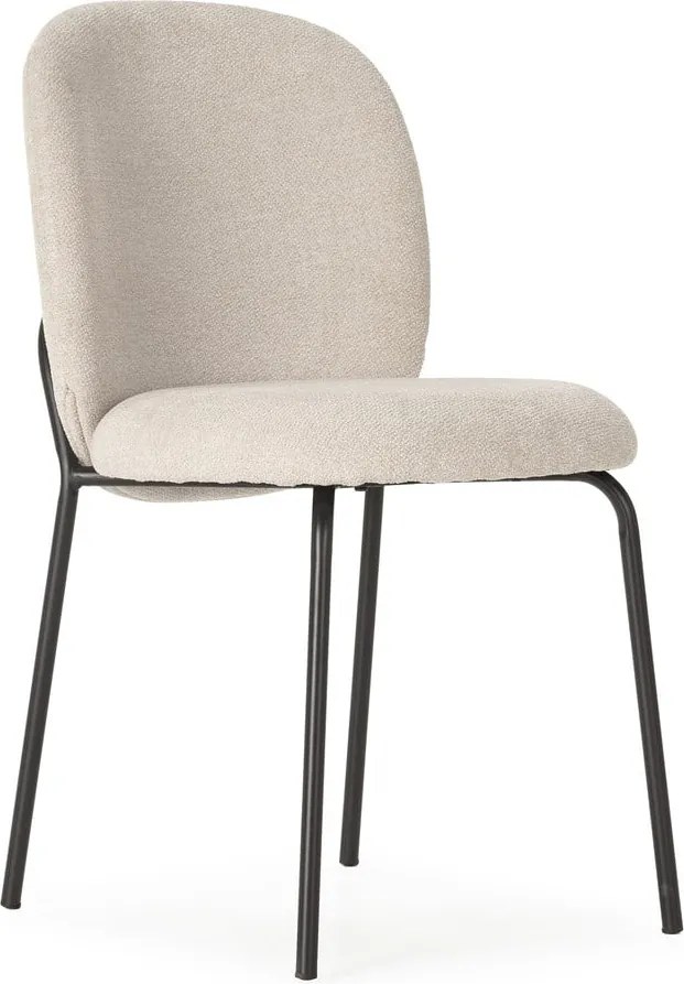 Fekete-krémszínű étkezőszék szett 4 db-os Daia – Marckeric