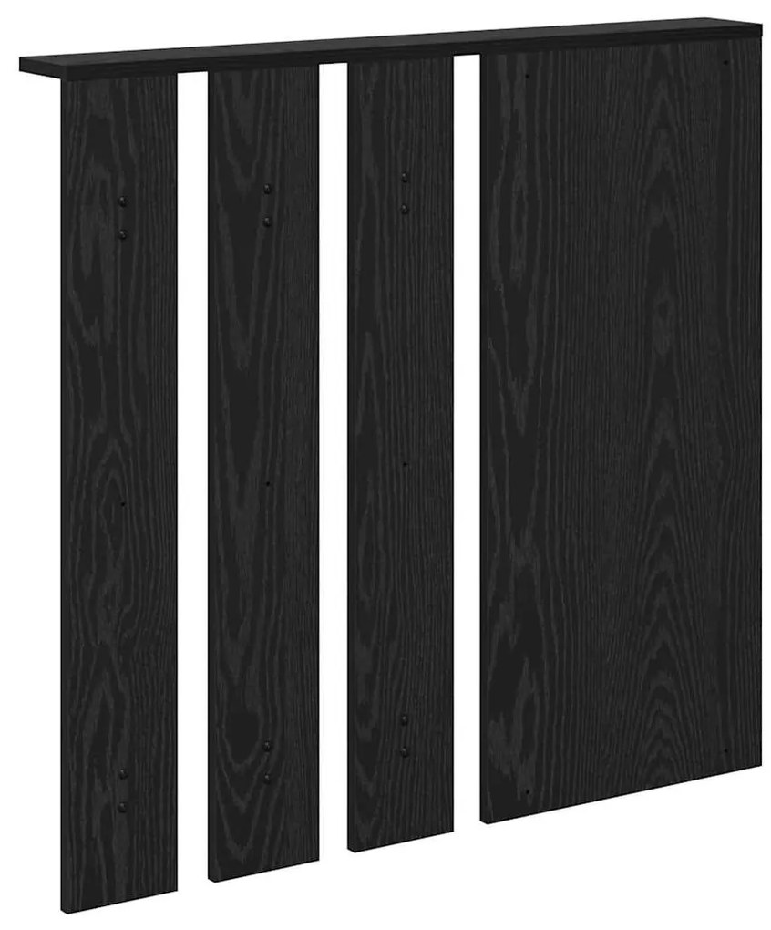 Fali Kabáthorog polcokkal Musta tammi 84 x 10 x 80 cm Faanyag