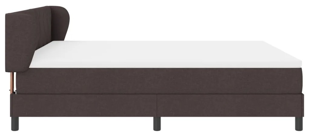 Boxspring Ágy Mattal Sötétbarna 180x200 cm Szövet
