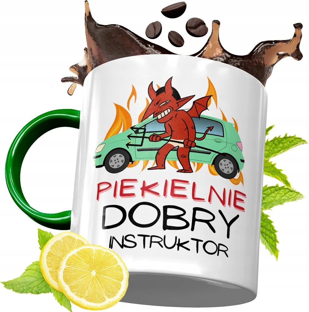 Zöld Bögre Oktatónak Születésnapi Ajándék fényképes nyomtatással