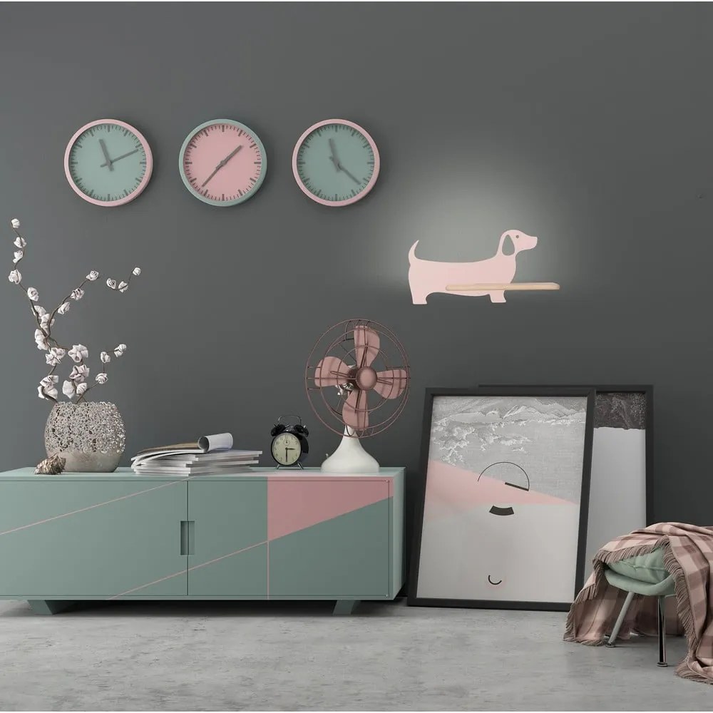 Rózsaszín gyerek lámpa Dog – Candellux Lighting