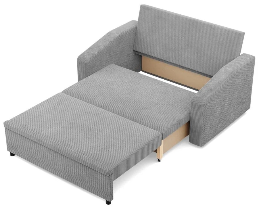 Zeus kanapé, kordbársony, hab töltet, döntött kartámasz, szürke