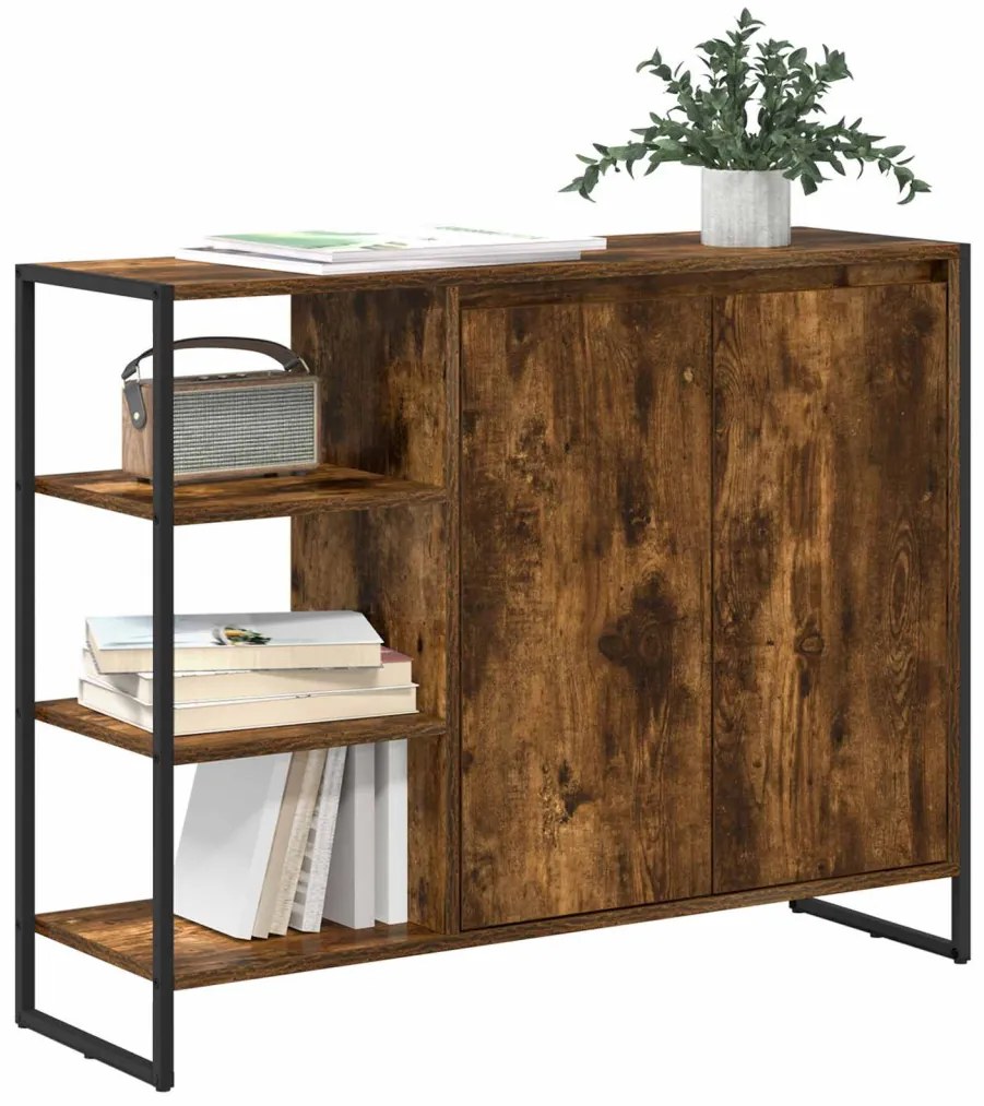 Oldalsó szekrény Füstös tölgy 96.5 x 30 x 75 cm Faanyag