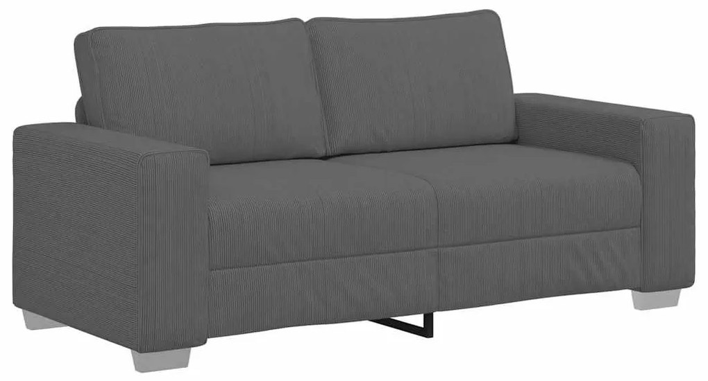 sötétszürke kordbársony szövet loveseat kanapé 140 cm