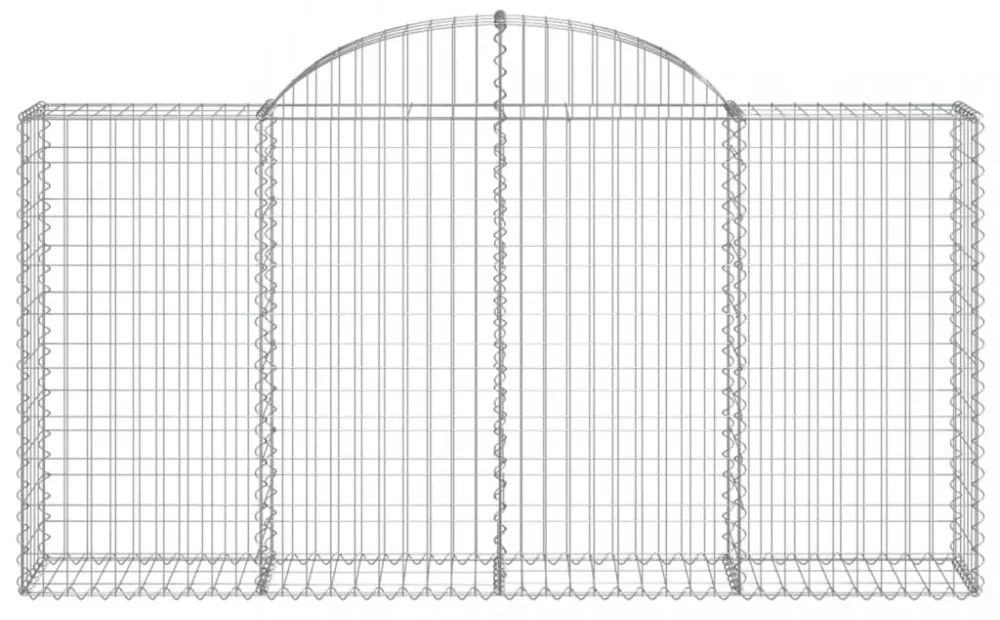 18 db íves horganyzott vas gabion kosár 200x30x100/120 cm