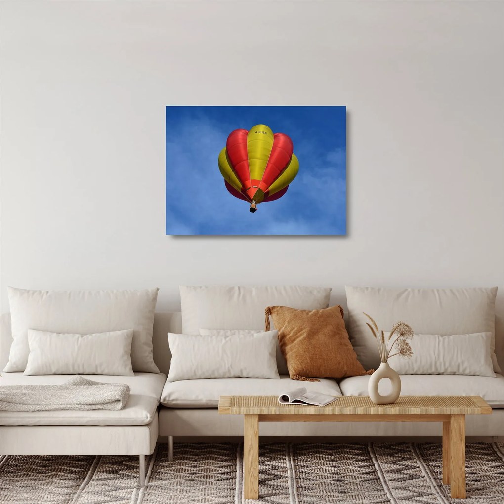 Repülő léggömb képe (üvegen) (70x50 cm)