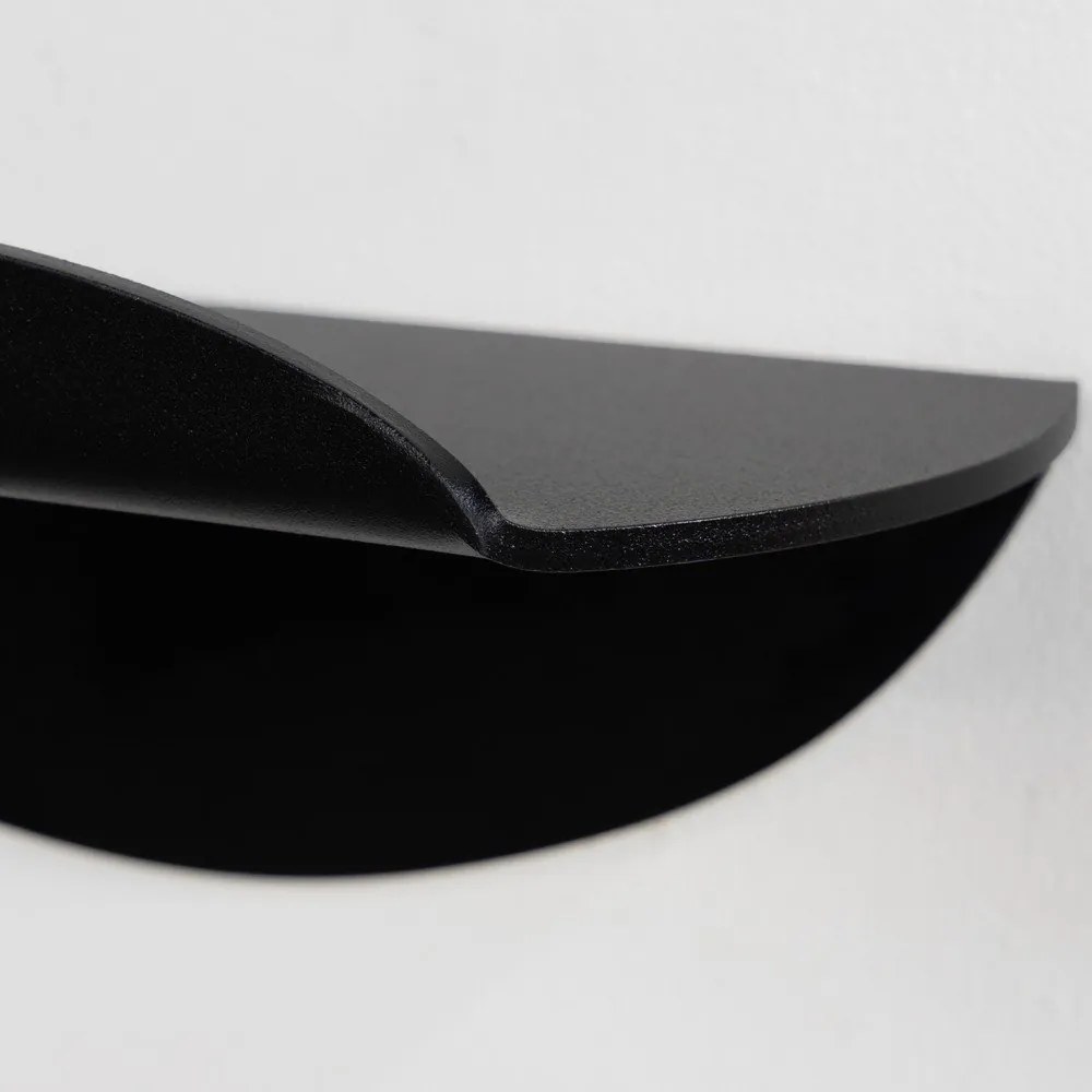 Fekete fém fali polc 34 cm Pipa – Spinder Design