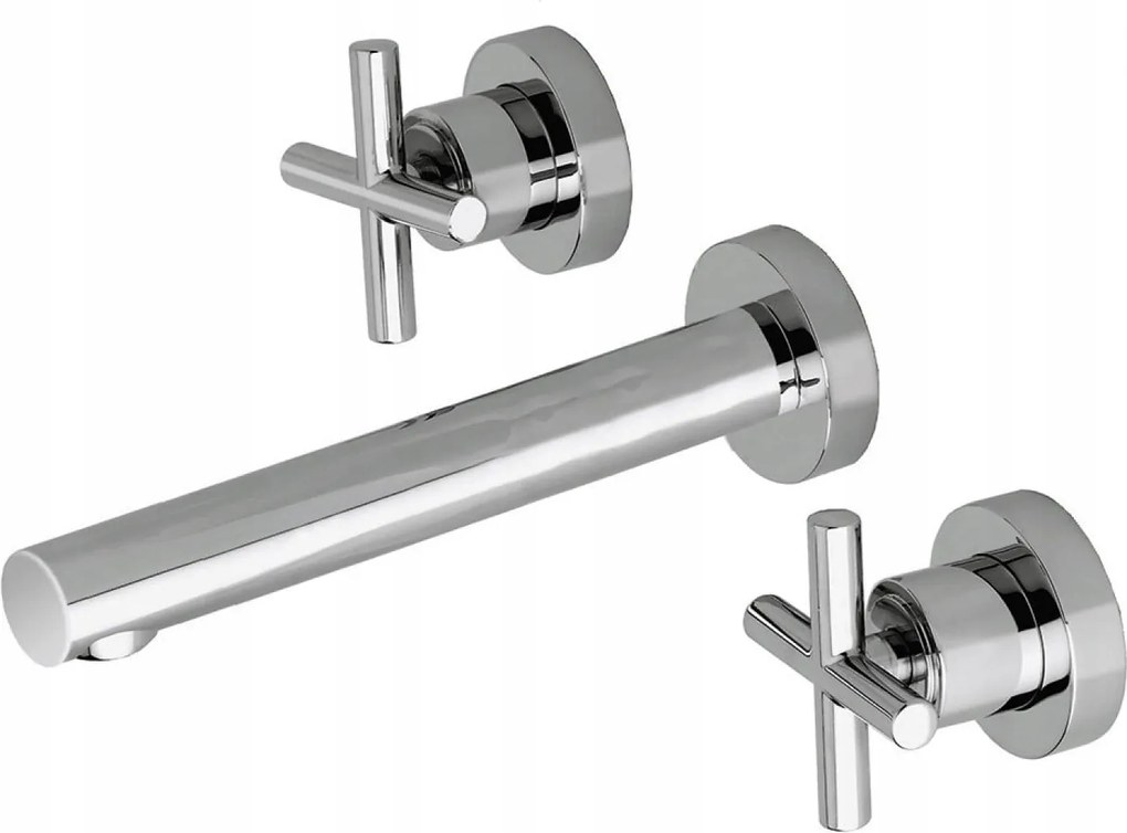 Tres Bimax falsík alatti mosdócsaptelep kétkaros háromlyukú króm