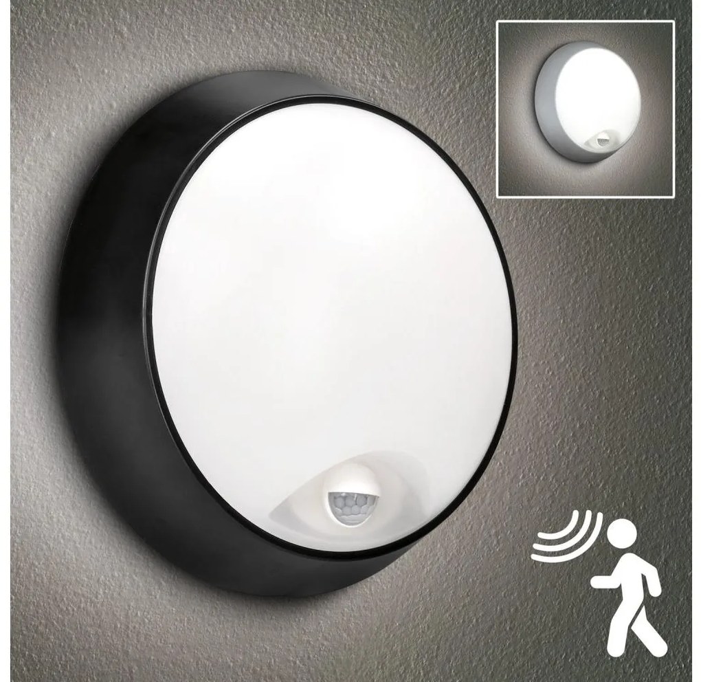 Brilagi - LED Kültéri fali lámpa érzékelővel BULKHEAD LED/20W/230V IP65 WO7900-OEM