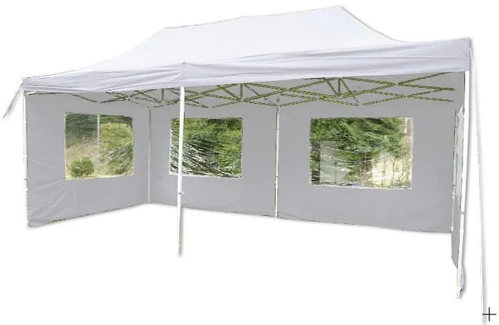 GARTHEN Kerti sátor összecsukható PROFI 3 x 6 m fehér