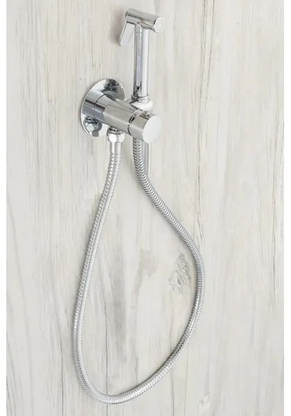 REA-B4106-Bidet. bidécsaptelep kézi zuhannyal falba süllyesztett beépítéshez LUNGO fényes króm