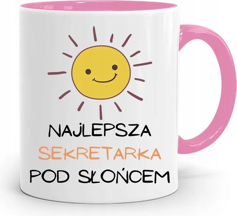 Rózsaszín Bögre Ajándék Titkárnőnek Legjobb nyomott mintával