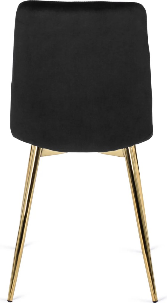 Szék fekete színben, bársony kárpittal. YORK