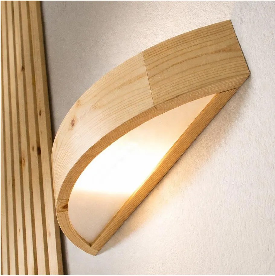 Fali lámpa NATURAL 1xE27/60W/230V fenyő/bézs