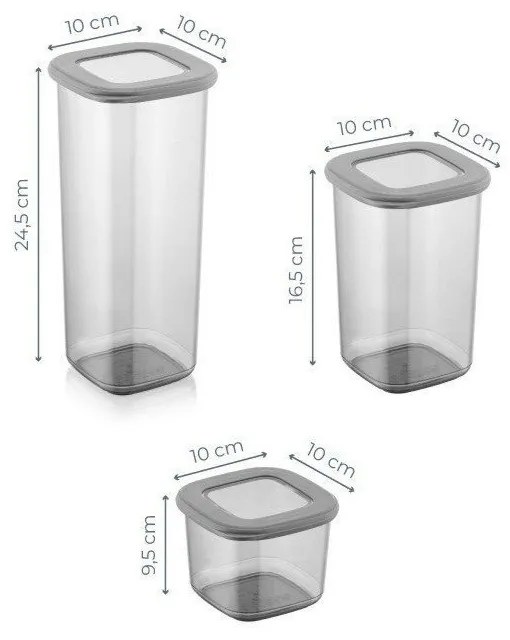 Élelmiszertartó doboz szett 15 db-os Fresco – Hermia