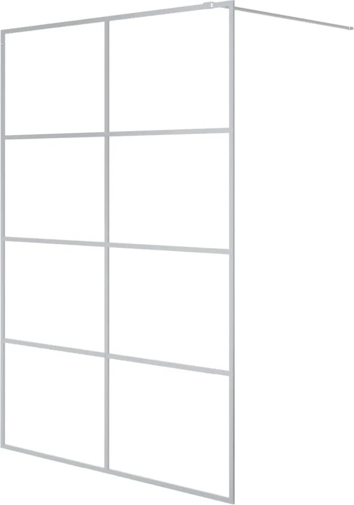 vidaXL ezüstszínű átlátszó ESG üveg zuhanyfal 140x195 cm