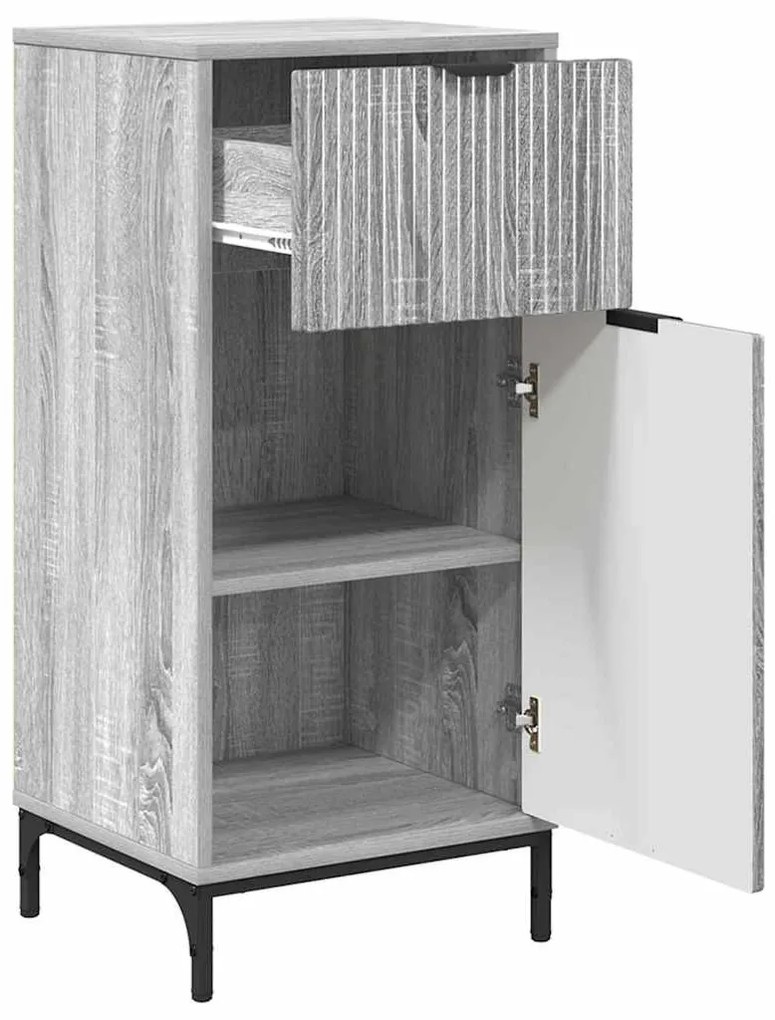 Fürdőszoba bútor szett 2 pcs Szürke sonoma 39.5 x 36 x 88 cm