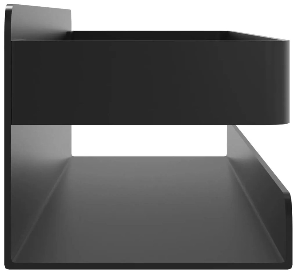 csiszolt 304 rozsdamentes acél matt fekete zuhanypolc23x6,5x6cm