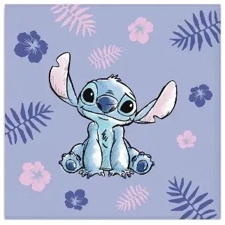 Disney Lilo és Stitch, A csillagkutya Purple kéztörlő, arctörlő, törölköző 30x30cm