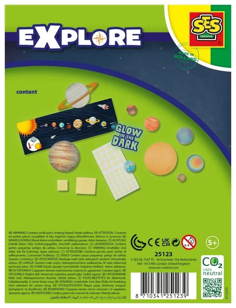 Ses EXPLORE - világító bolygók, öntapadós