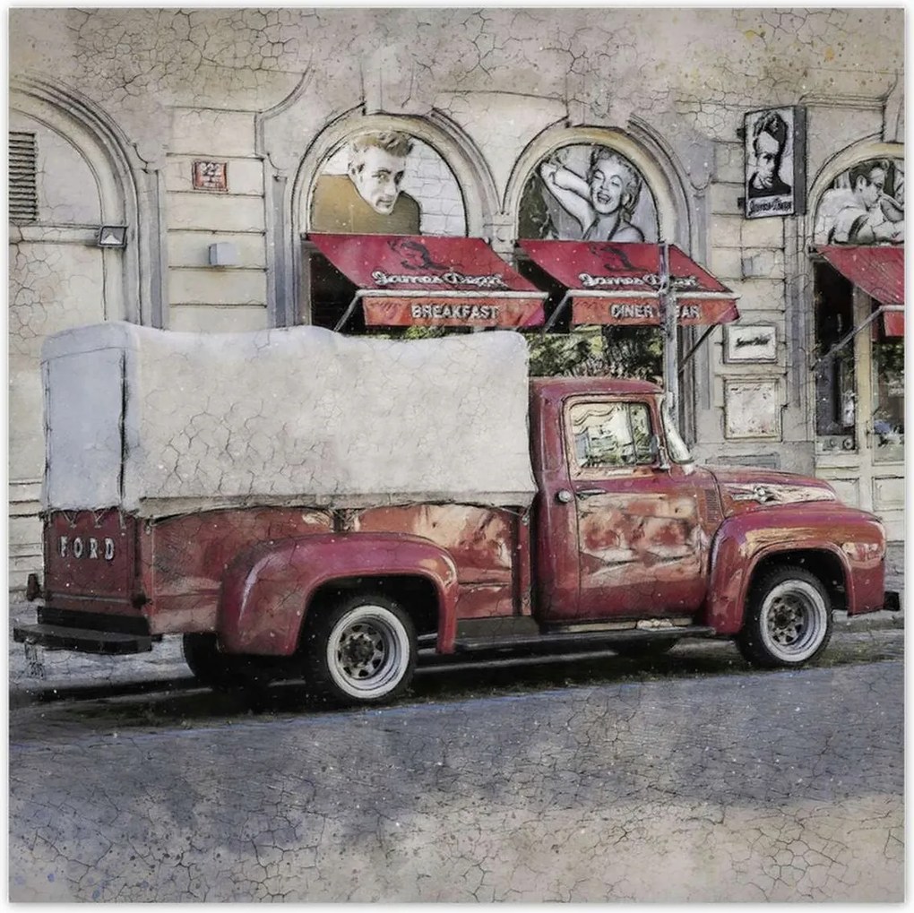 Poszterek 30x30 Piros PickUp from Usa