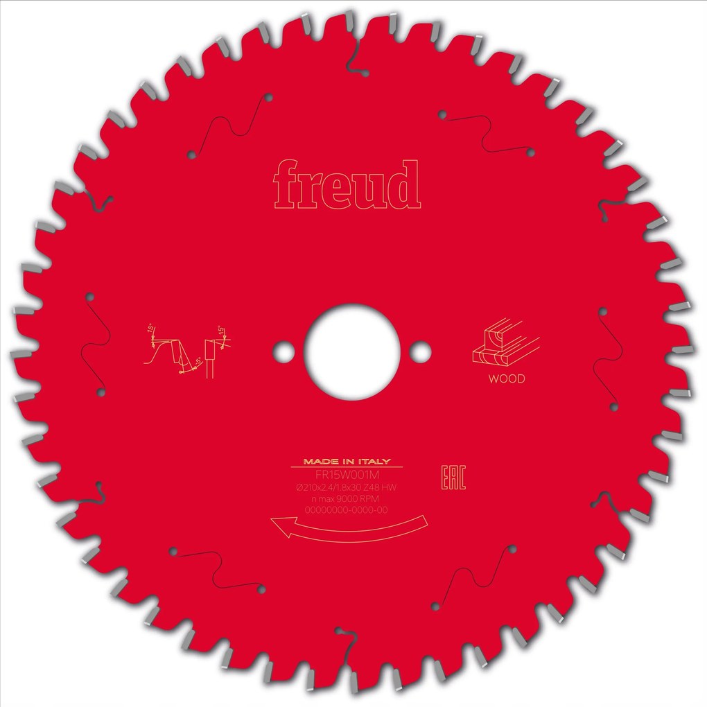 Freud Fa rétegelt lemez fűrész 210x30x48Z keresztirányú vágás gérvágóhoz
