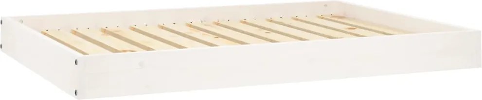 vidaXL fehér tömör fenyőfa kutyaágy 101,5x74x9 cm