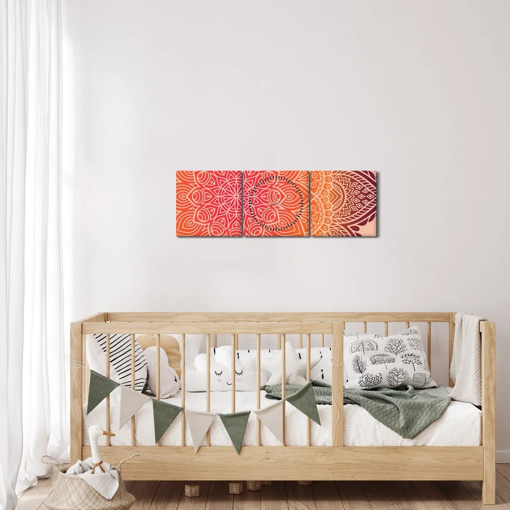 Kép - mandala art (órával) (90x30 cm)