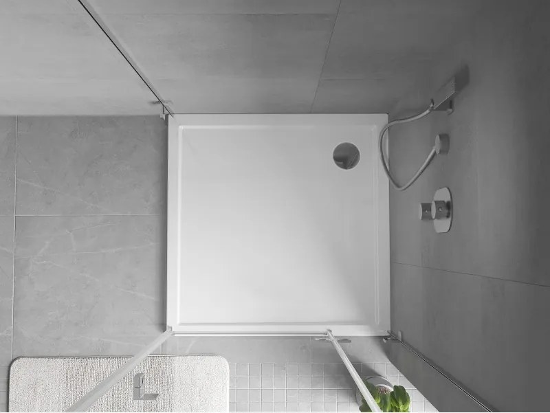 Mexen Flow négyzet alakú slim zuhanytálca 120 x 120 cm, fehér fényes - 46S101212