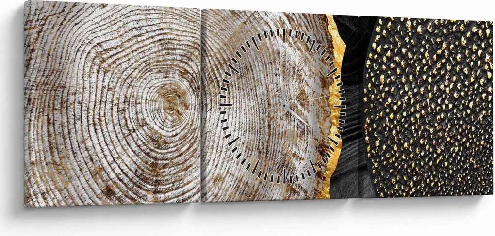 Kép - Fatörzs a kollázsban 2 (órával) (90x30 cm)